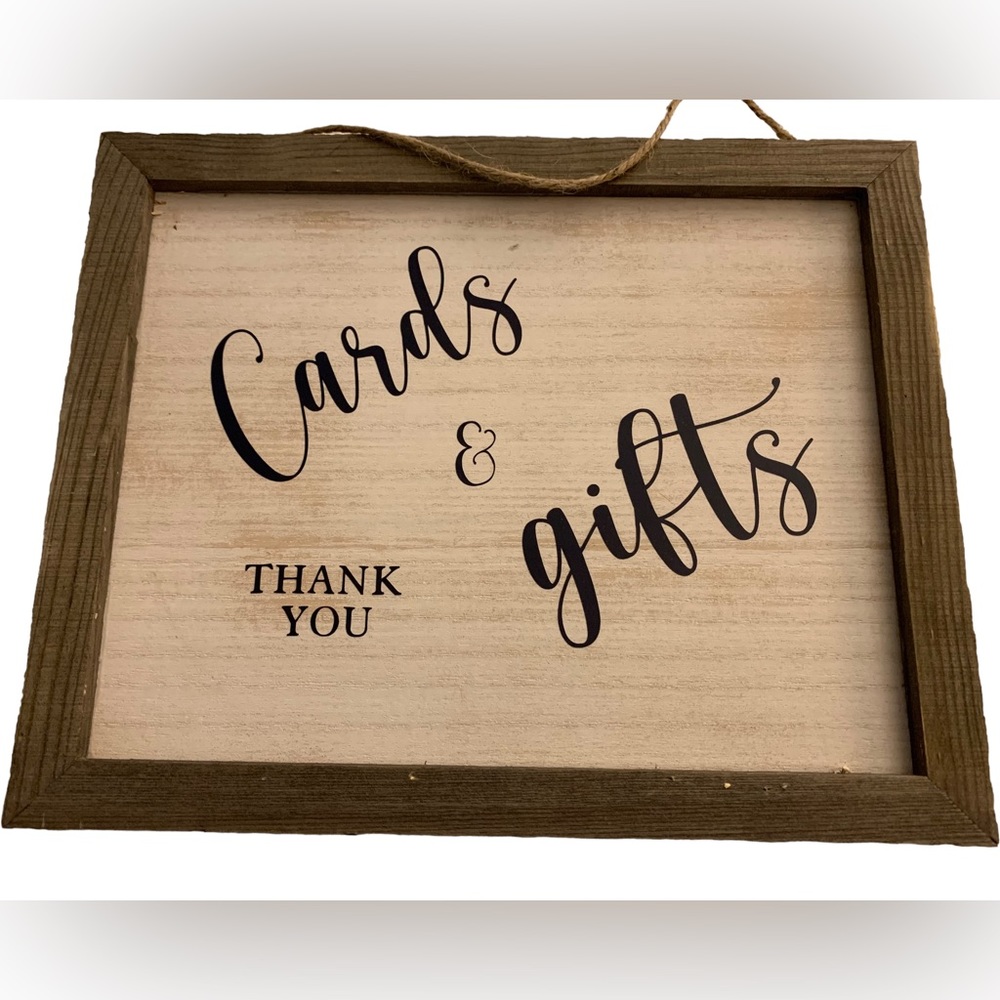 Cards & Gifts Rustic Wooden sign